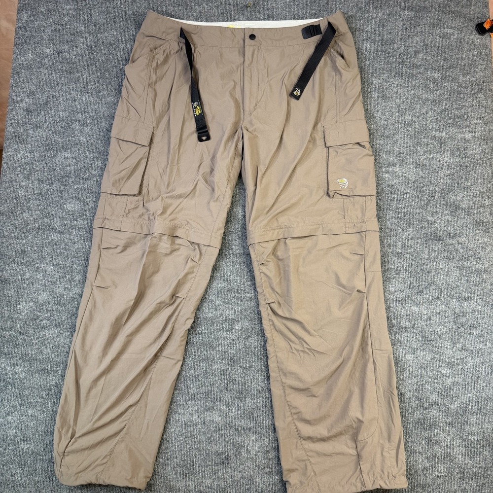 Mountain Hardwear Pants Mens XXL Brown Mesa Convertible Cargo Hiking Outdoor